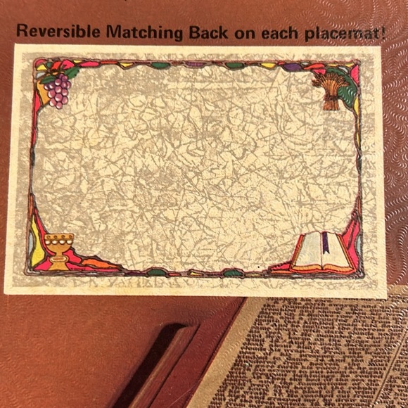 6 Vintage Inspirational Bible Scripture Laminated placemats by Bright of America - Picture 5 of 15